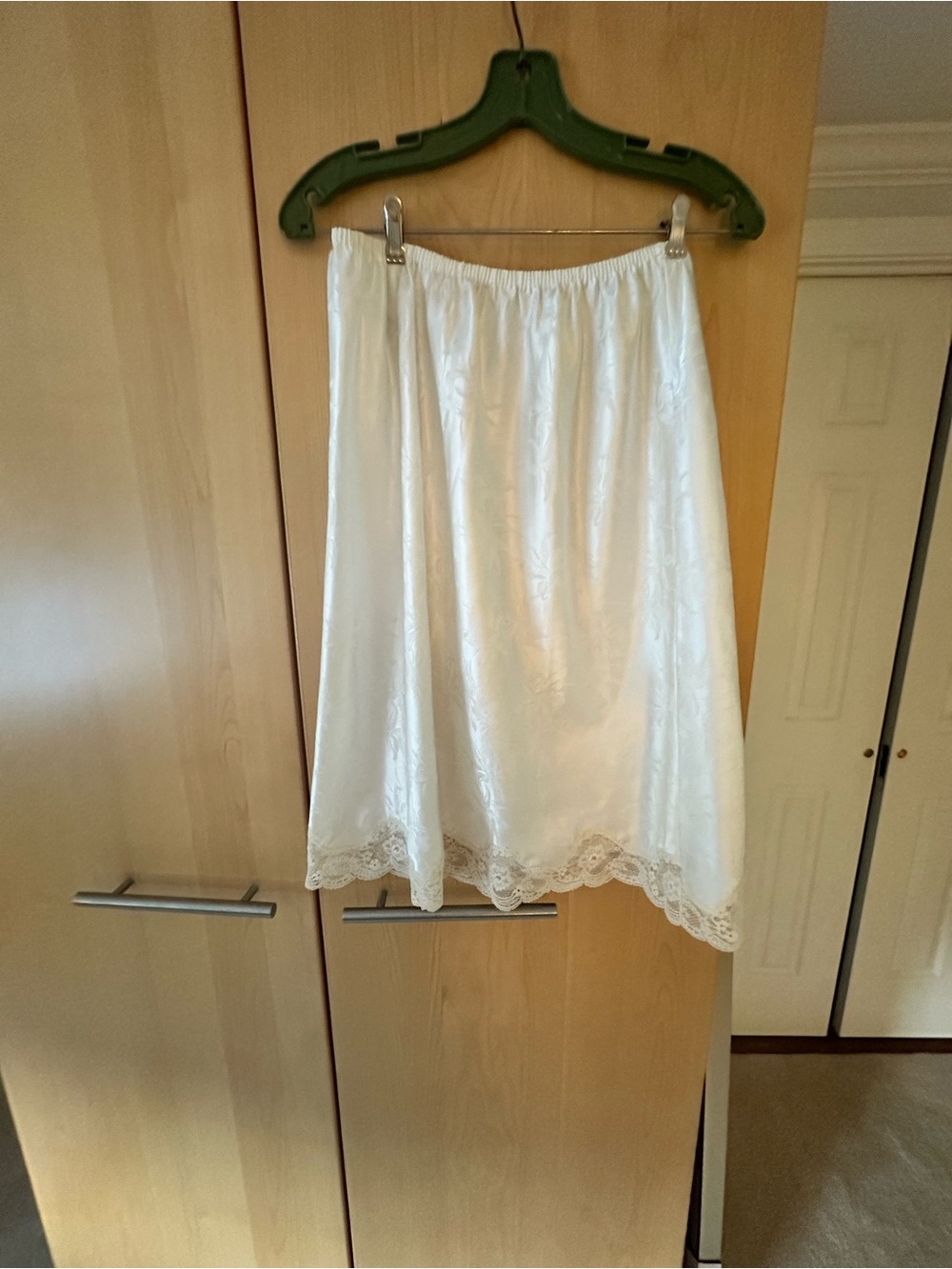 Vintage White Lace Hem Half Slip